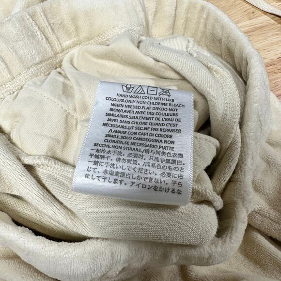 Fear of God Essentials Tan Drawstring Velour Track Pants Women's Size Small NWT - Picture 9 of 12